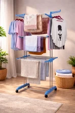 Сушилка для белья Garment rack with wheels Голубой — изображение 2