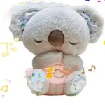 Дышащая игрушка Коала для сна Коала с дышащим животом Мишка для сна мягкая игрушка светится дышит играет
