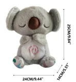 Дышащая игрушка Коала для сна Коала с дышащим животом Мишка для сна мягкая игрушка светится дышит играет — изображение 4