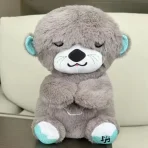 Мягкая игрушка ночник для сна выдра с дышащим животиком