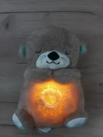 Мягкая игрушка ночник для сна выдра с дышащим животиком — изображение 4